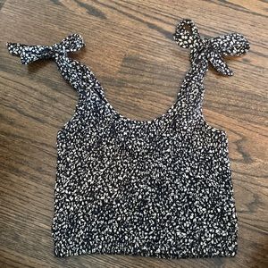 Floral tie crop top